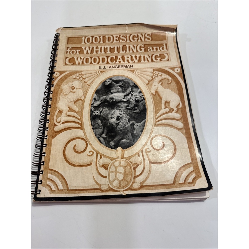 E J Tangerman. 1001 Designs for Whittling and Woodcarving 1976 HCDJ BCE